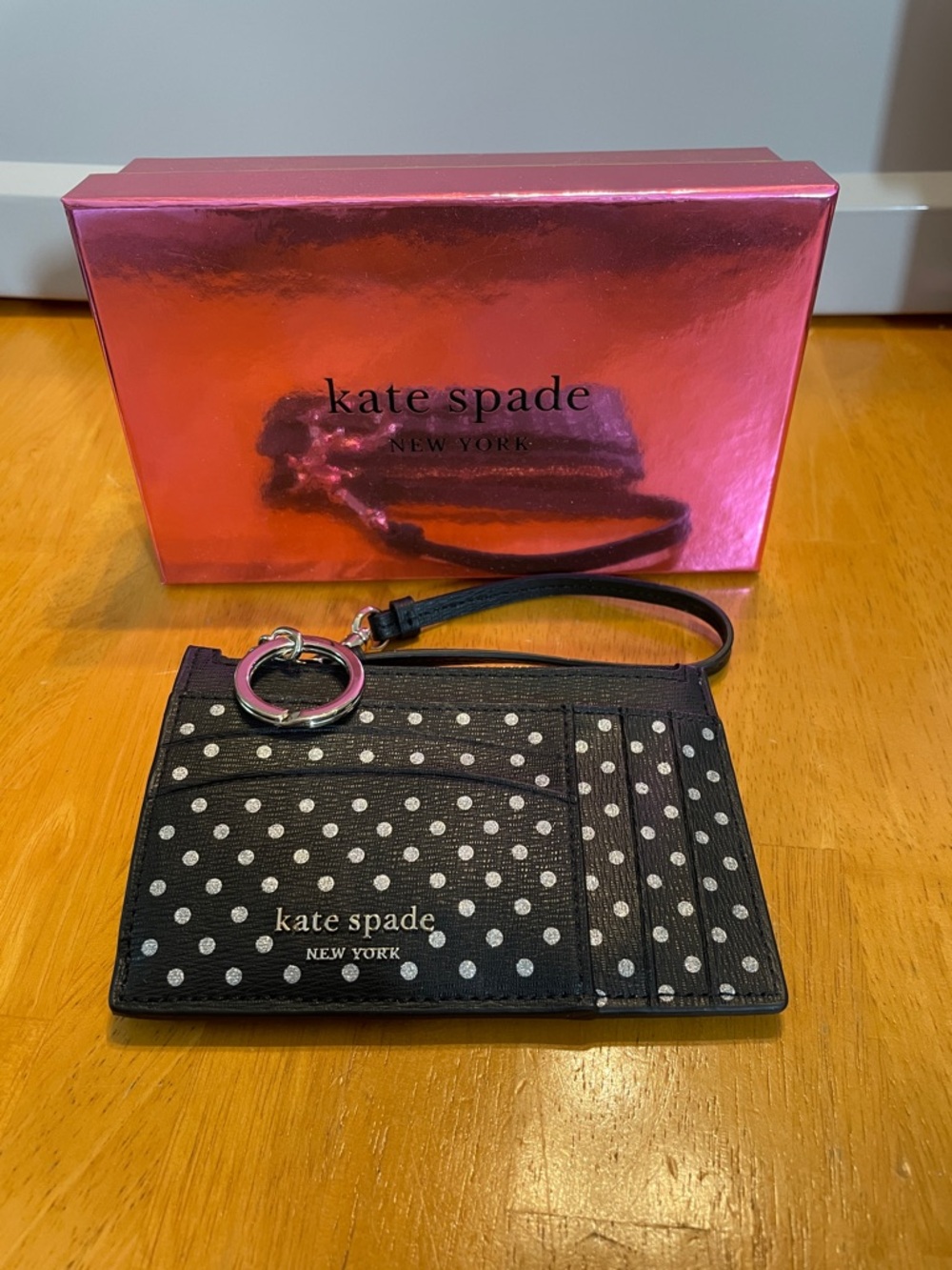 Kate Spade Wallet Wristlet Metallic Dots NWT